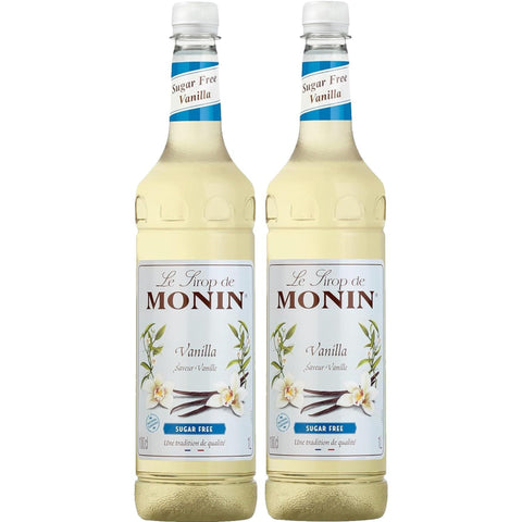 Monin Sugar Free Vanilla Syrup 2 x 1ltr