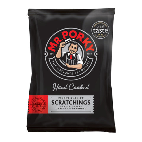 Mr. Porky Prime Cut Pork Scratchings Hand Cooked 12 x 30g - 1 Full Card