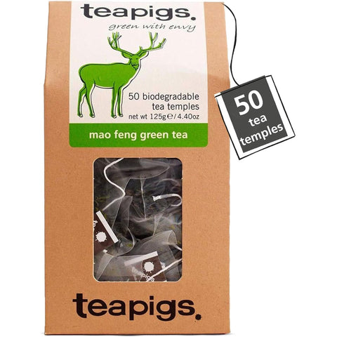 Teapigs Mao Feng green tea, box of 50 tea temples