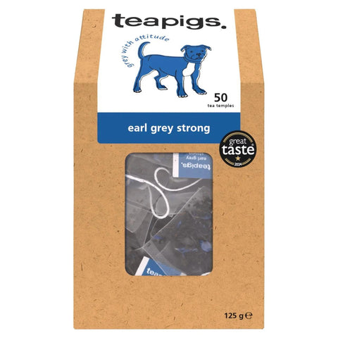 Teapigs Earl Grey Strong black tea, box of 50 tea temples