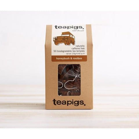 Teapigs Honeybush & Rooibos herbal tea, box of 50 tea temples