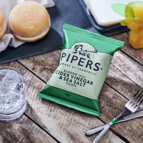 Pipers Crisps Custom 24 Pack – Pick 3 Flavours (8 Bags Each, 40g)