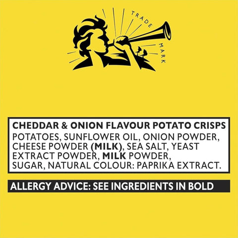 Pipers Crisps Wyke Cheddar and Onion 40g Packs