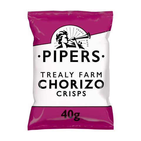Pipers Crisps Trealy Farm Chorizo Flavour 40g Packs