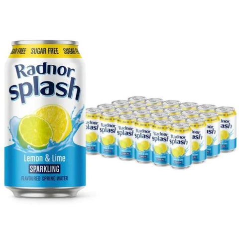 Radnor Splash Sparkling Lemon & Lime Cans 24 x 330ml