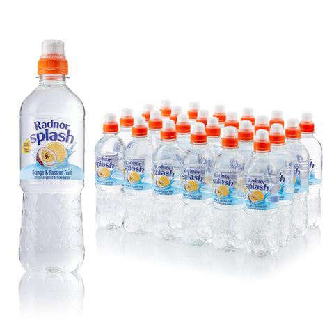 Radnor Splash Orange & Passion Fruit Flavoured Water 24 x 500ml Bottles