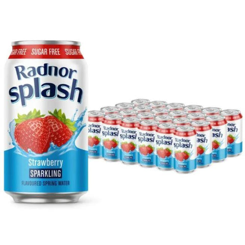 Radnor Splash Sparkling Strawberry Cans 24 x 330ml