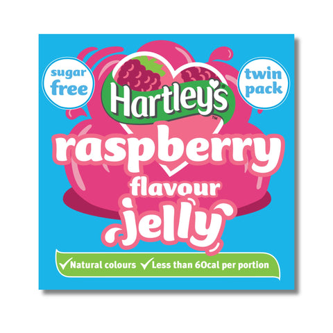 Hartley's Sugar Free Jelly Crystals Raspberry 23g- 12xDouble Pack Sachets