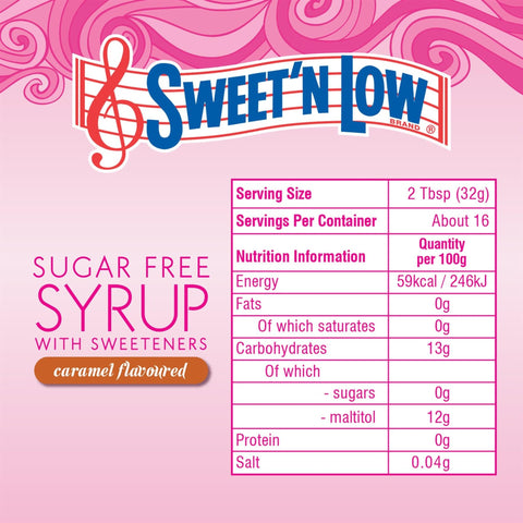 Sweet'N Low Sugar Free Caramel Flavoured Syrup 510g
