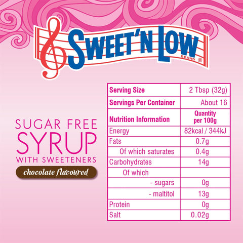 Sweet'N Low Sugar Free Chocolate Flavoured Syrup 510g