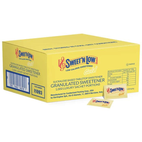 Sweet'n Low Sucralose Gold Sachets 1000 x 0.8g