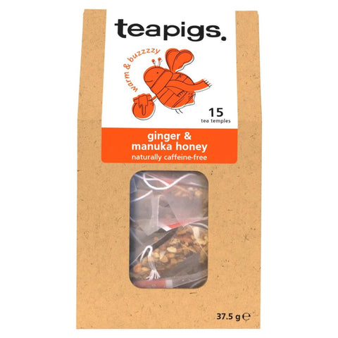 Teapigs Ginger & Manuka Honey 15 Tea Temples