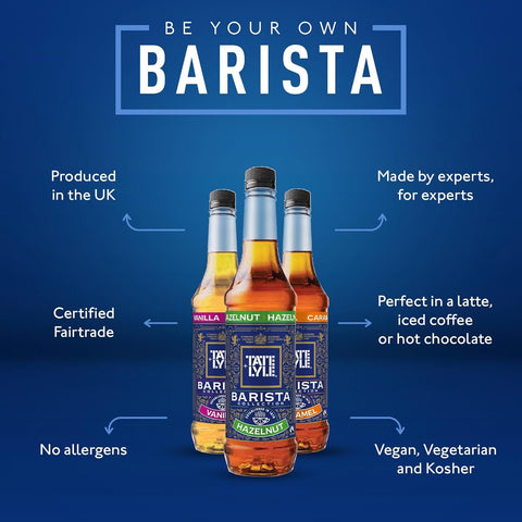 Tate & Lyle - Custom Case Pure Cane Sugar Syrups - Choose your Own - With Pumps Options - Fairtrade, Vegan and Vegetarian Friendly - Cold Drinks and Hot Drinks - 750ml x 4