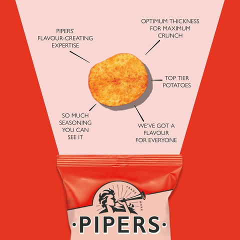 Pipers Crisps Custom 24 Pack – Pick 3 Flavours (8 Bags Each, 40g)