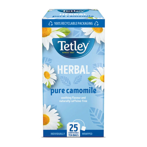 Tetley Herbal Pure Camomile Tea - 6 x 25 Tea Bags