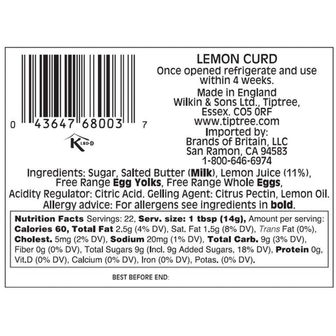 Tiptree Lemon Curd 312g