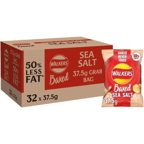 Walkers Baked Sea Salted Crisps 32 x 37.5g