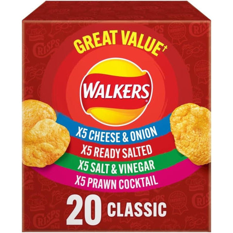 Walkers Classic Variety Multipack Crisps 20 x 25g