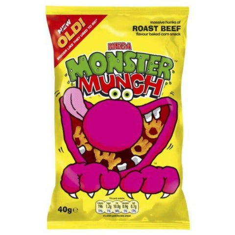 Walkers Crisps Monster Munch Roast Beef 35 x 40g