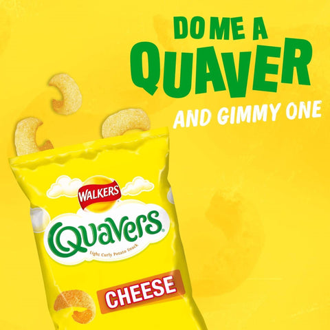 Walkers Crisps Quavers Cheese Snacks Box 32 x 20g