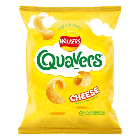 Walkers Crisps Quavers Cheese Snacks Box 32 x 20g