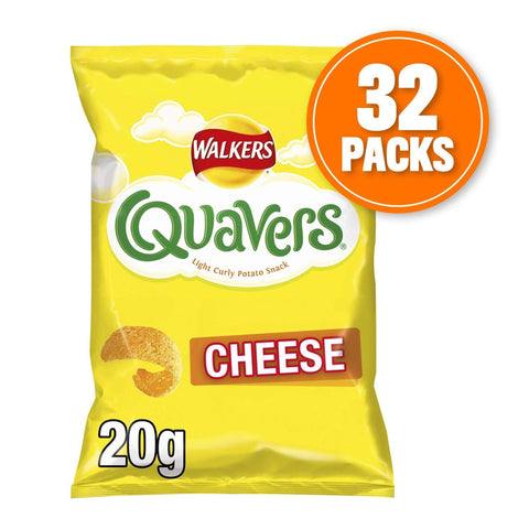 Walkers Crisps Quavers Cheese Snacks Box 32 x 20g