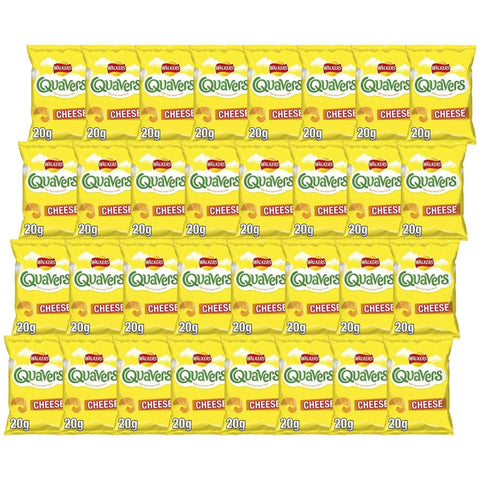 Walkers Crisps Quavers Cheese Snacks Box 32 x 20g