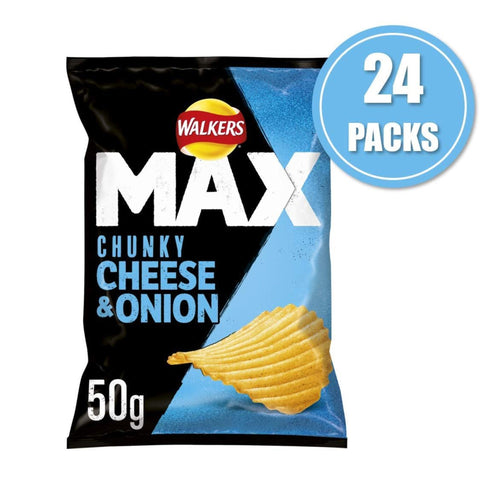 Walkers Max Chunky Cheese & Onion Crisps 24 x 50g