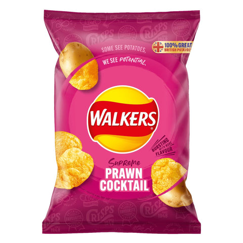 Walkers Prawn Cocktail Crisps Box 32 x 32.5g