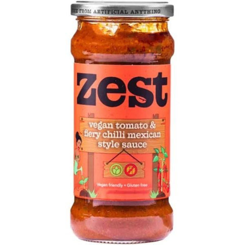 Zest Vegan Tomato Fiery Chilli Sauce 340g
