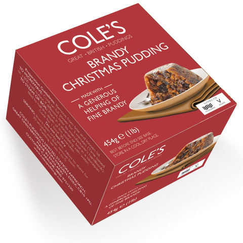 Cole's Boxed Brandy Christmas Pudding 6x454g