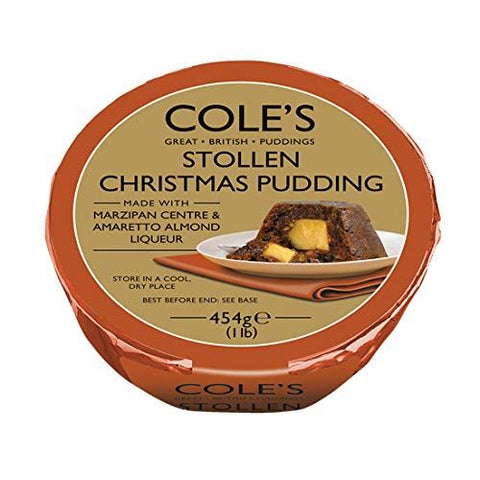 Cole's Stollen Christmas Pudding Great British Puddings 6x454g